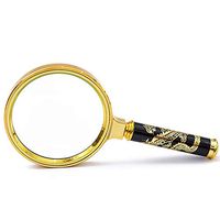 ZH Magnifier Hand-held Portable Magnifying Glass 10 Times High-Definition Elderly Students Reading Reading Jewelry Identification