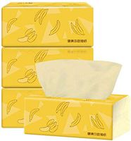3-Ply Facial Tissue, Daily Soft & Comfort Tissues, 270 Sheets per Packs (4 Packs) (Yellow)