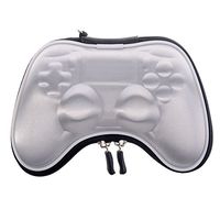 eXtremeRate Silver Shockproof Controller Travel Bag for PS4, Airform Carrying Pouch Bag Protective Case for Playstation 4 PS4 Slim PS4 Pro Control with Strap