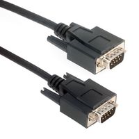 Amphenol CS-DSLSZH9MM0-005 9-Pin DB9 LSZH D-Sub Cable, Low Smoke, Male/Male, 5', Black