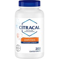 Citracal Calcium Citrate + D3 Petites Tablets - 200 ct, Pack of 6