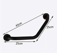 Bathroom safety rails Bathroom Handrails, Wall-mounted Black Home Hotel European Style Pregnant Women, The Elderly Bathtub Handrail, Stainless Steel, 43 25 25cm