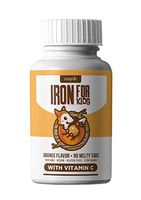 Mayde Iron Supplement for Kids Vitamins Dissolvable (Orange Flavor, 90 Tablets)