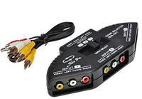 TriQuest 3 Device RCA Audio / Video Selector / Switch 3 to 1 AV Game Device Splitter Selector Switch TV Multi Box