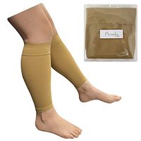 Presadee Shin 20-30 mmHg Firm Compression Swelling Extra Wide Leg Calf Sleeve (Beige, 5X-Large)