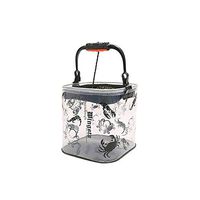 HUIJUNWENTI Bucket, Fishing Bucket, Collapsible, New Thick EVA Live Fish Tank, Fishing Gear, Fish Bucket, Medium Size, Fish Carp Protection, Standard, With Rope Portable folding