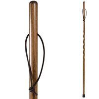 Brazos Trekking Pole Hiking Stick for Men and Women Handcrafted of Lightweight Wood and made in the USA, Brown Oak,  48 Inches