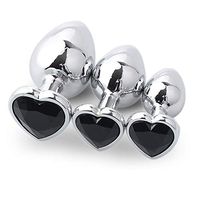 Escolourful 3PCS Amal Plug Stainless Steel Round Shape Six-Toys for Men Women Beginners (Black B)
