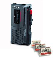 Sony M-450 MicroCassette Recorder Refurbished With 3 New Microcassette Tapes