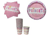 Princess Party Supplies Plates Napkins and Cups Bundle
