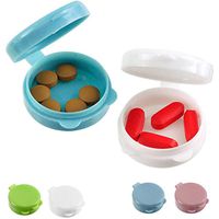 Waller PAA 2 Pocket Pill Caddy Travel Plastic Container Medicine Tablet Case Vitamin Holder