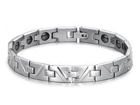 Aegean Jewelry Titanium Men's Fashion Magnetic Bracelet, Anti-fatigue and Pain-relief, with a Gift Box and a FREE Small Gift