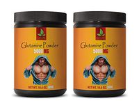 Muscle Mass Supplement - GLUTAMINE 5000MG Powder - l-glutamine Gluten Free - 2 Cans 600 Grams