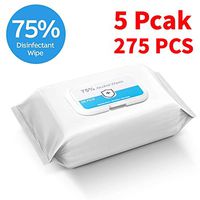 Disinfection Wipes Clean Wipes，（5 Packs，275 PCS）75% Solvent Content Clean Wipes - Wipes delivery time is 15 Working Days.