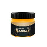 JUMOWA Furniture Protect Wood Seasoning Beewax, Beeswax Polish with Sponge/Cleaning Cloth for Wood & Furniture All-Purpose Beewax for Wood Cleaner Polish Wipes