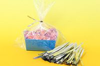 500x, 3.75'' Twist Tie for Bakery, Cello Candy Bags, Metallic Silver