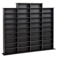 Prepac Quad Width Wall  Storage Cabinet, Black