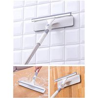 Window Cleaner Squeegee Scrubber Extension 2-in-1 Microfiber Cloth & Cleaner Squeegee High Window Cleaning Tools, Car Windshield Tool