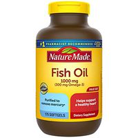 Nature Made Fish Oil 1000 mg Softgels, 175 Count Value Size for Heart Health† (Packaging May Vary)
