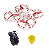callm 2.4G Remote Remote Control Watch Aircraft Mini 4 Axis Quadcopter Helicopter Drone Toy Cool Lighting LED (White)