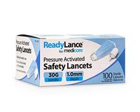 ReadyLance, Pressure Activated Safety Lancets, 100 Lancets, 30Gx1.0MM, Light Blue
