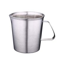 MSlongzc Cups Water Bottles Coffee Cups Vacuum-Insulated Stainless Steel Tumbler Handle for Wide Mouth Stainless Steel Measuring Cup Kitchen Baking Frothing Coffee Beer Mug with Scale