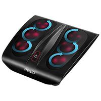 HoMedics, Triple Action Shiatsu Foot Massager with Heat | Deep-Kneading Rotating Heads & Soothing Heat | Large Design, Breathable Fabric & Toe Controls, Black