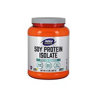 NOW Sports Nutrition, Soy Protein Isolate 20 G, 0 Carbs, Unflavored Powder, 2-Pound
