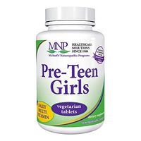 Michael's Naturopathic Programs Pre Teen Girls Daily Multivitamin - 120 Vegetarian Tablets - Nutrient & Herbal Blend for Healthy Growth & Development - Kosher - 60 Servings