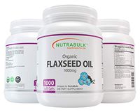 NutraBulk Organic Flaxseed Oil 1000mg Softgels - 1000 Count