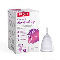 Sirona Pro FDA Approved Menstrual Cup - Large for Women | Wear for 8-10 Hours | Reusable Period Cup - Super Soft, Flexible, Leak-Proof Design, Medical