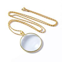 6X Magnifying Glass Necklace Zinc Alloy Sweater Pendant Ornaments Reading Newspaper Hanging Magnifier LIXFDJ Vision Assisted Magnification