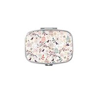 Udoosun Bird On A Wire Custom Personlized Rectangular Tablet Medicine Pocket Purse Travel Pill Vitamin Decorative Box Case Holder