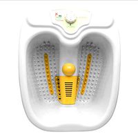 CHNG Electric Footbath Portable Foot Massager/with Heating and Foam Point Massage/Foam Fumigation Three in One to Relieve Fatigue,Yellow