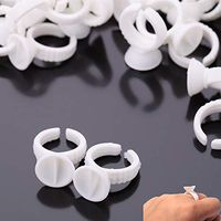 Elevin(TM) Disposable Glue Ring Pallet Holder Eyelash Extension Tattoo Pigment