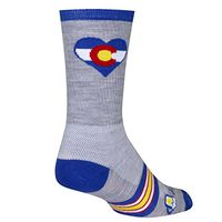 SockGuy, CO LUV, Wool Crew Sock, Sporty and Stylish, 6 Inches - Small/Medium