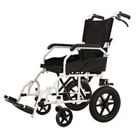 Hong Tai Yang XF Wheelchair, Medical Care Steel Tube Lightweight Transport Travel Chair and Storage Bag Folding Portable Adjustable Foot Pedal, Seat Width 18 Inches Armchairs (Color : Black)