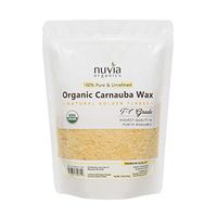 Nuvia Organics USDA Certified Carnauba Wax, 100% Vegan - Great for DIY Cosmetics, Food Grade, Various Uses, 16oz