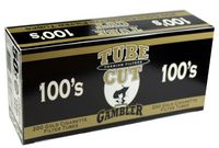 Gambler Tube Cut Gold Light 100mm RYO Cigarette Tubes 200ct Box (5 Boxes) by Gambler