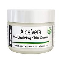 Aloe Vera Dry Skin Cream - Best Remedy Skin Repair Cream by Derma-nu - Organic Treatment for Face & Body - Treatment for Psoriasis and Eczema Therapy - Non-greasy and Fast Absorbing - 8oz