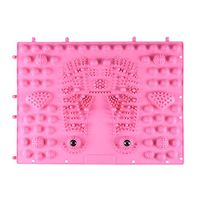 HEALLILY Acupressure Foot Mats Feet Massager Mats Magnetic Therapy Massager Pad (Pink)