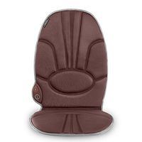 Portable Back Massage Cushion | Heated Vibrating Pad, Multi-Speed, Soft Fabric | Back, Lumbar & Shoulder Kneading, Includes Adapters for Home & Car, Compact & Lightweight for Travel | HoMedics
