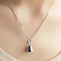 Silver Plated Lucky Little Bell Clavicle Chain Necklace Birthday Gift Pendant Woman Beautiful Stylish For gift Simple Lovely Women Aesthetic Womens Beads