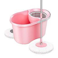 Living utensils Colorful Detachable Hand Pressure Rotary Mop Pink Wood Floor Mop Mop Bucket Mop