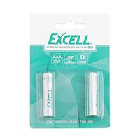 Detectorcatty 2PCS EXCELL AAA Battery Rechargeable Batteries 1.2V AAA Ni-MH Durable Low Self Discharge Precharged Rechargeable Bat