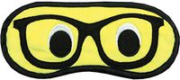iscream Fun and Colorful Satin-Lined Silky Fleece Nerd Glasses Sleep Mask for Kids
