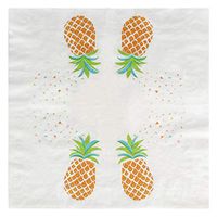 Salome Idea 60 Count Fruit Disposable Napkins for a Wedding or Tea Party,Fruit Napkins(Yellow Pineapple)