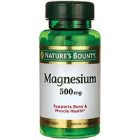Nature's Bounty Magnesium 500 mg Tablets 100 ea (Pack of 7)