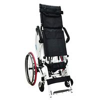 Leo II (16") Lightest Manual Standing Wheelchair 59 lb High Grade Aluminium Alloy Mobility Hand-Powered with Polyurethane Suspension