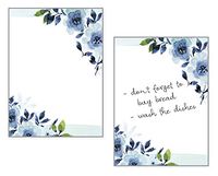 Set of 2- Blue Floral Memo, Notepad